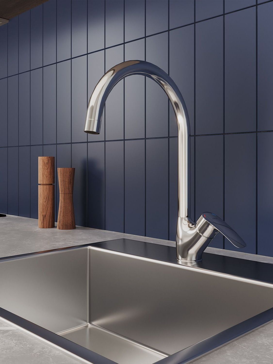 Фото товара на маркетплейсе ozon Смеситель для кухни Milardo, латунь, глянцевый хром, Rora, RORSB0JM05