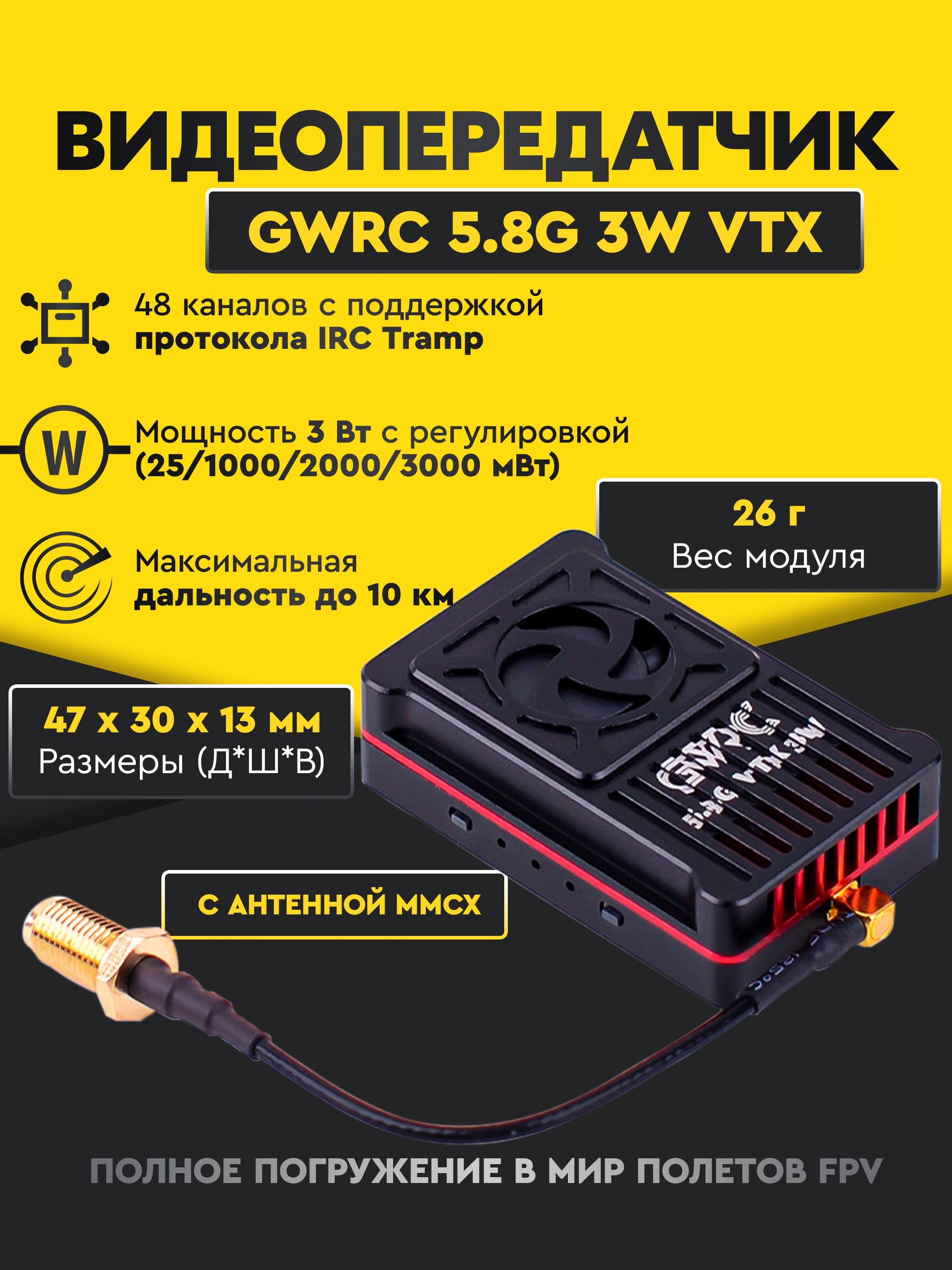 GWRC 5.8GHz 3W VTX GWRC 5.8GHz 3W VTX