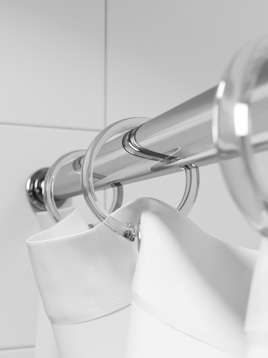 Фото товара на маркетплейсе ozon Набор колец для шторы в ванную комнату, прозрачные, 12 шт., IDDIS, RID010P