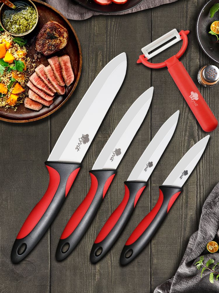 Наборкерамическихножейдлякухни/5предметасантибактериальнымпокрытием/профессиональныекухонныеножидлямяса,рыбыиовощей