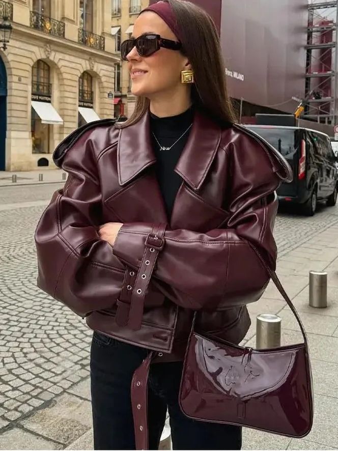 Куртка кожаная Massimo Dutti Куртка(图1)