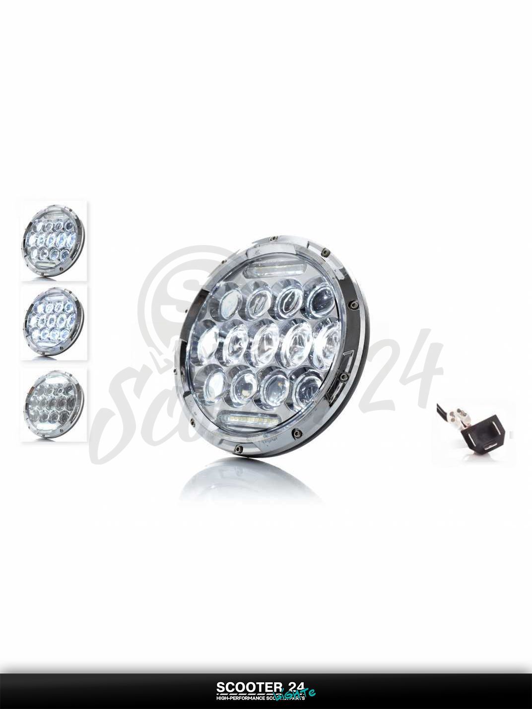 Фара мото диодная круглая D177 H1 габарит (белый) C13-29S1 универсальная на мотоцикл / питбайк и скутер квадроцикл АШ1