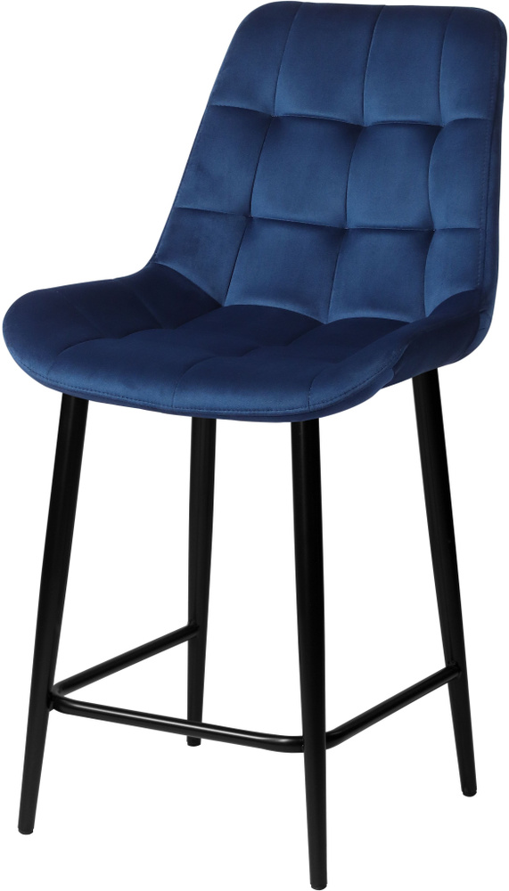 Полубарный стул Эйден 65 см синий / черный #1