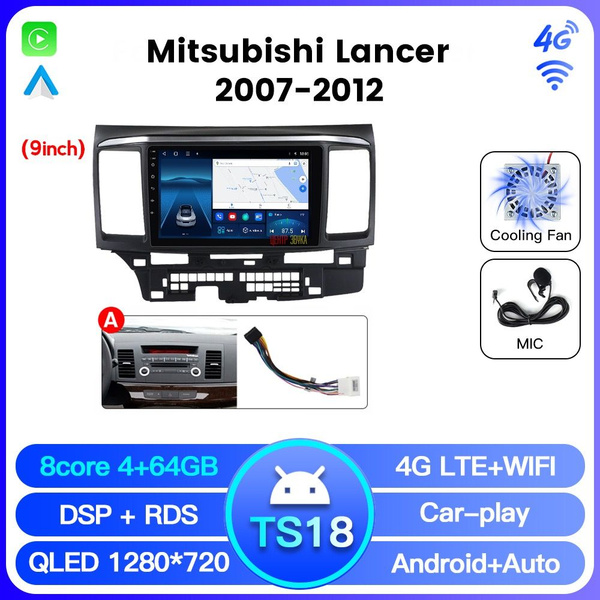 Магнитола Mitsubishi Lancer 10 2007-2012 A (9inch), TS18 4/64ГБ ...