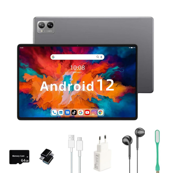 SHDU Планшет LWJ0379 10.1", 12 ГБ / 512 ГБ серый металлик купить c ...