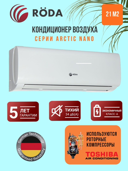 Кондиционер RODA серии ARCTIC NANO RS-G07A/RU-G07A - купить по ...