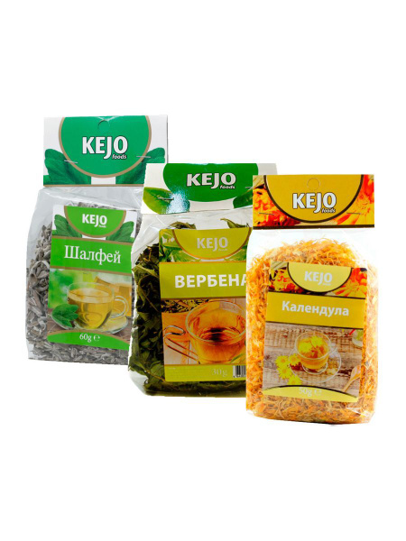 Чай KEJO foods Вербена (30 г) Календула (50 г) Шалфей (60 г) - купить с ...