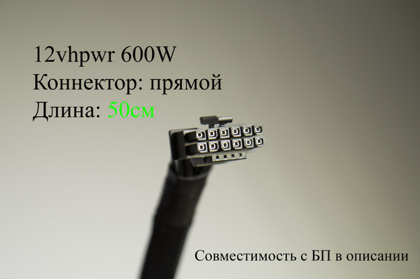 Кабель Модульный кабель 60см 12vhpwr 600W для be quiet - купить по ...