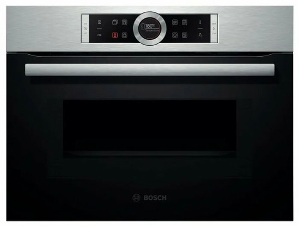 Компактный электрический духовой шкаф с СВЧ Bosch CMG633BS1 EU ...
