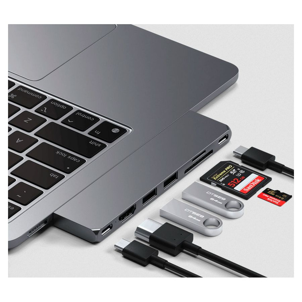 Адаптер Satechi USB-C Pro Hub Slim серый космос - купить по выгодной ...