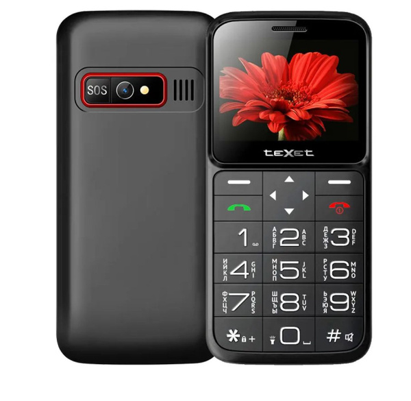 Мобильный телефон Texet TM-122, черный - купить по выгодной цене в ...