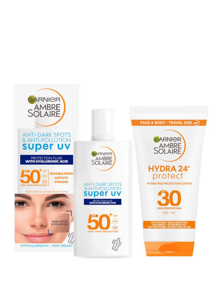 Набор косметики для ухода за кожей Garnier Ambre Solaire Sun Cream ...