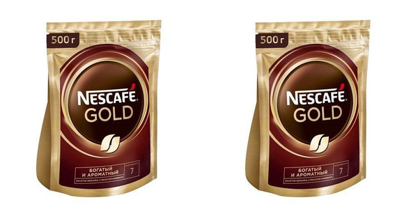 NESCAFE Кофе растворимый сублимированный Gold, 500 г, 2 шт - купить с ...