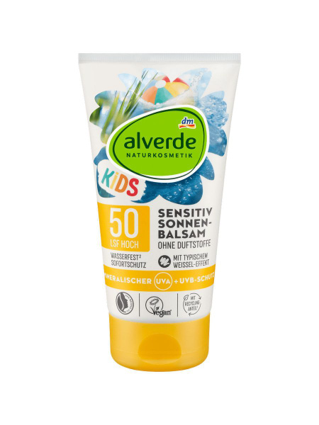 Средство солнцезащитное alverde NATURKOSMETIK Sonnenbalsam Kids ...