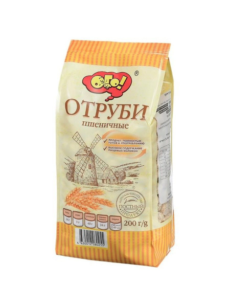 Отруби пшеничные (хрустящие) ОГО!, 2 пакетика по 200 гр - купить с ...