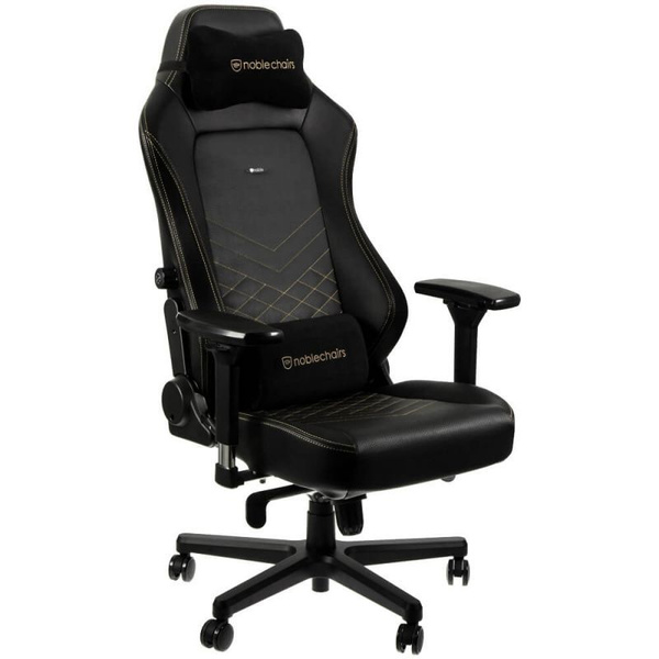 Игровое компьютерное кресло Noblechairs HERO PU Leather / black/gold ...