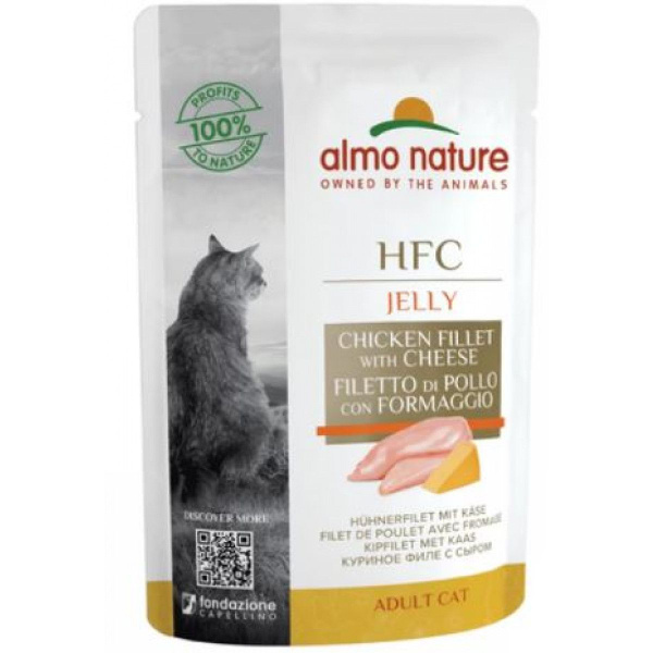 Almo Nature Паучи холистик для кошек с куриным филе и сыром, Classic ...