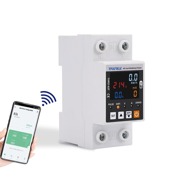 Счетчик электроэнергии WiFi Smart Meter & Energy Protector купить по ...