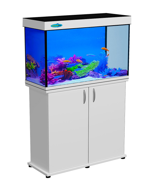 Аквариум 180 л AquariumBest с тумбой цвет Белый 91х36х58 - купить с ...