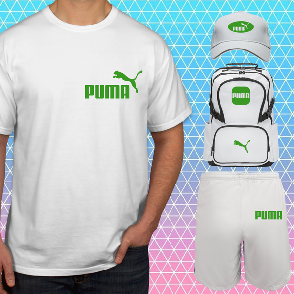 Набор термонаклеек на одежду, рюкзак, куртку, Пума (Puma), зеленый ...