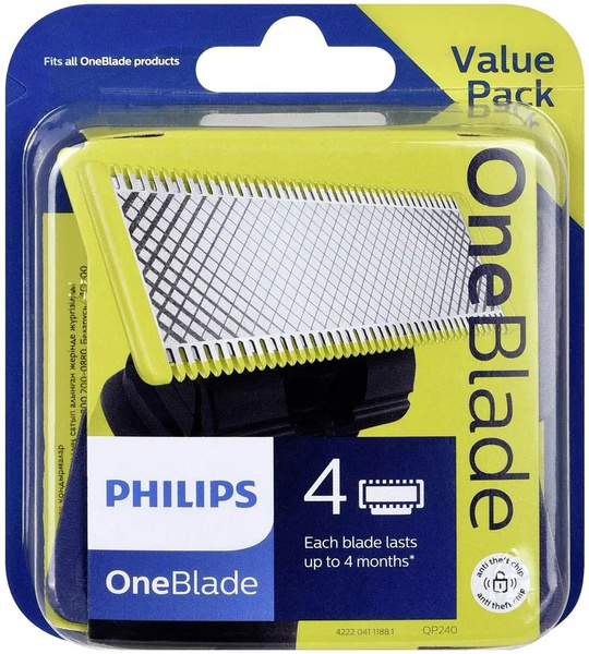 Сменные лезвия Philips QP240/50 для OneBlade и OneBlade Pro, 5 шт ...