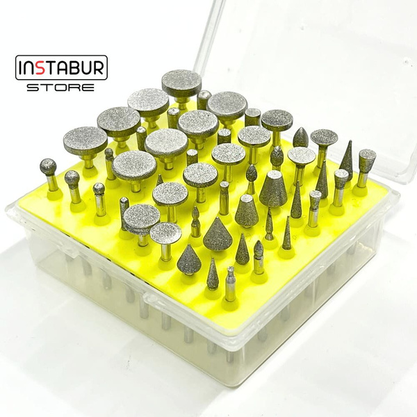 Алмазные фрезы для гравера (шарошки), Instabur Silver (50шт) купить на ...