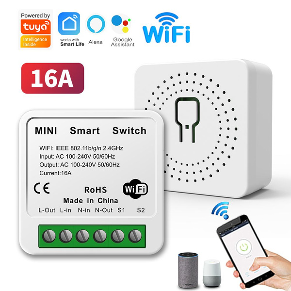 Характеристики Контроллер Wi-Fi реле Tuya 16А для умного дома без ...