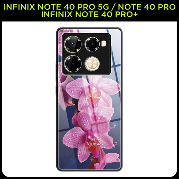 Стеклянный чехол на Infinix Note 40 Pro/Note 40 Pro 5G/Note 40 Pro Plus ...