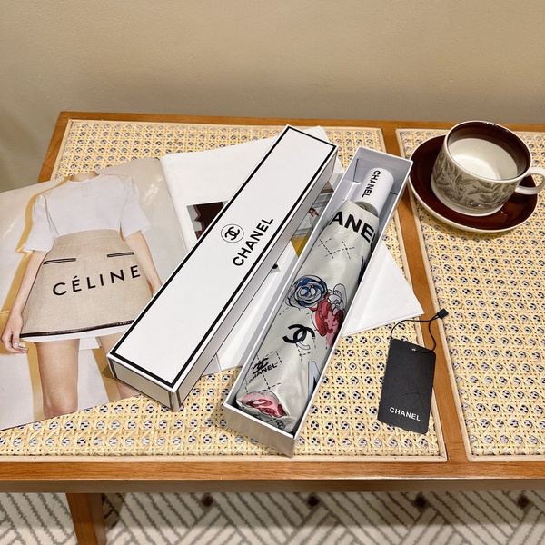 Зонт Chanel, 3 сложения, молочный купить по низкой цене в интернет ...