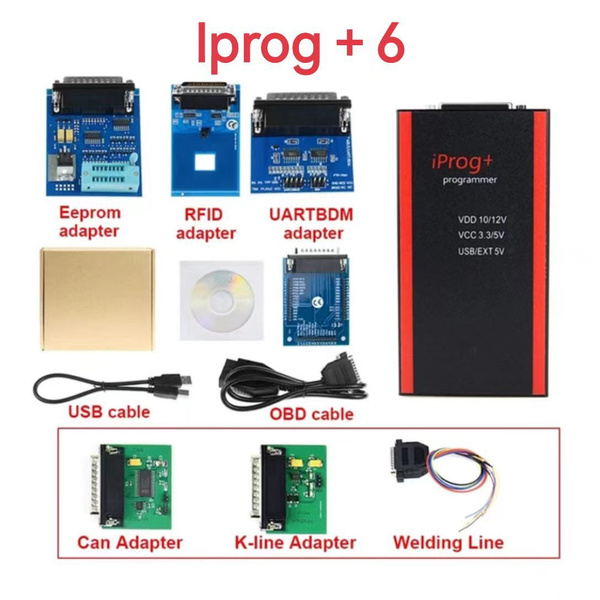 Программатор V87 Iprog+ Iprog Pro Program 6 адаптеров - купить с ...