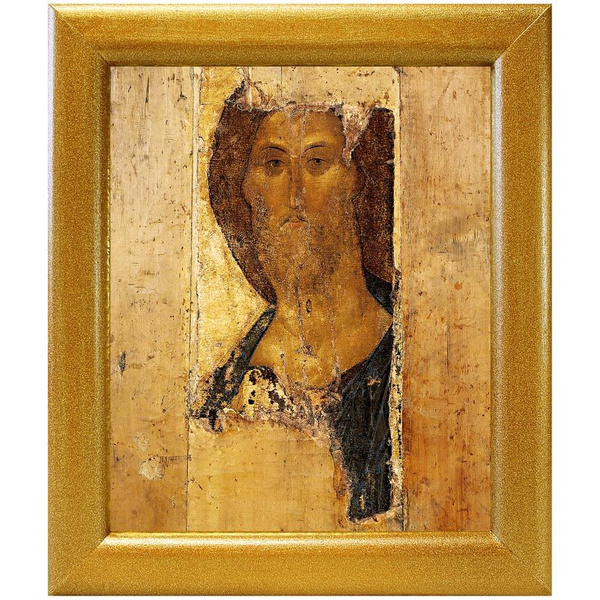 Спас Вседержитель, Андрей Рублев, 1410 г, икона в широкой рамке 19*22,5 ...