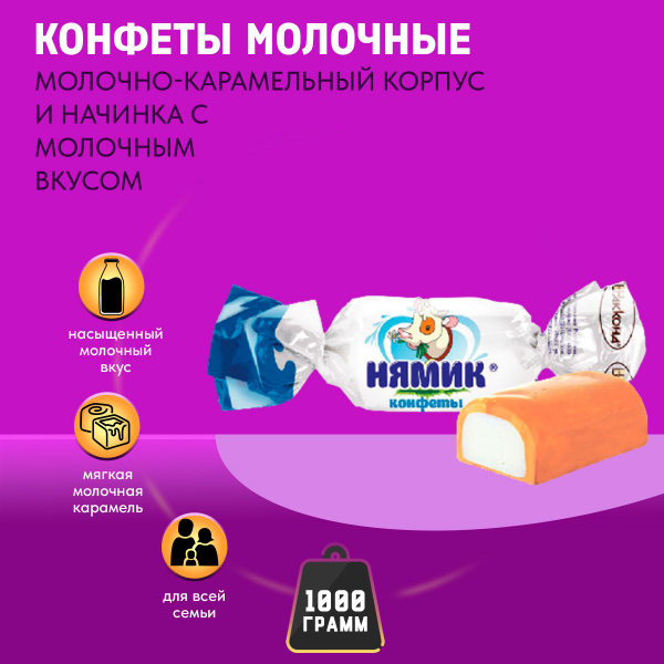 Конфеты Нямик, 1000 грамм Акконд - купить с доставкой по выгодным ценам ...