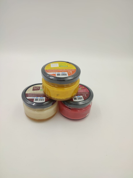 Крем мед с брусникой , облепихой , с молоком ALTAY GOLD, полезные ...