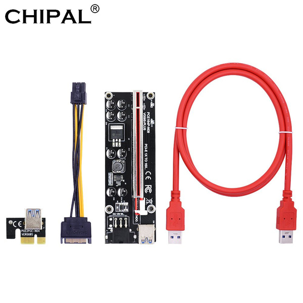 PCI-E райзер для видеокарты CHIPAL V009S Plus Riser PCIE удлинитель PCI ...