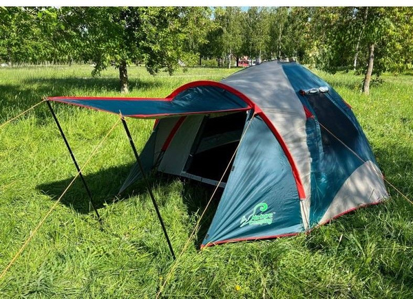 Характеристики 4-Х МЕСТНАЯ палатка JWS-017/ Размеры: (80+220)*220*150СМ ...