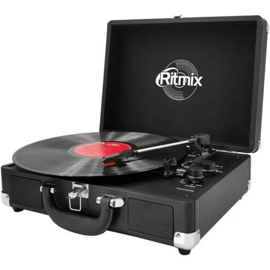 Виниловый проигрыватель RITMIX LP-120B, 2 динамика мощностью 6Вт ...