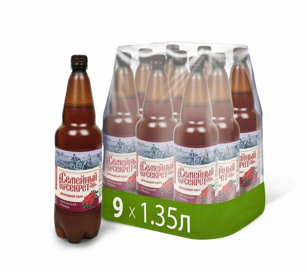 Квас Семейный Секрет Карельская Рябина, 9 шт по 1,35 л - купить с ...