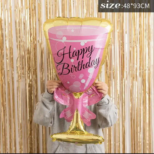Шар бокал Happy Birthday. - купить в интернет-магазине OZON с доставкой ...