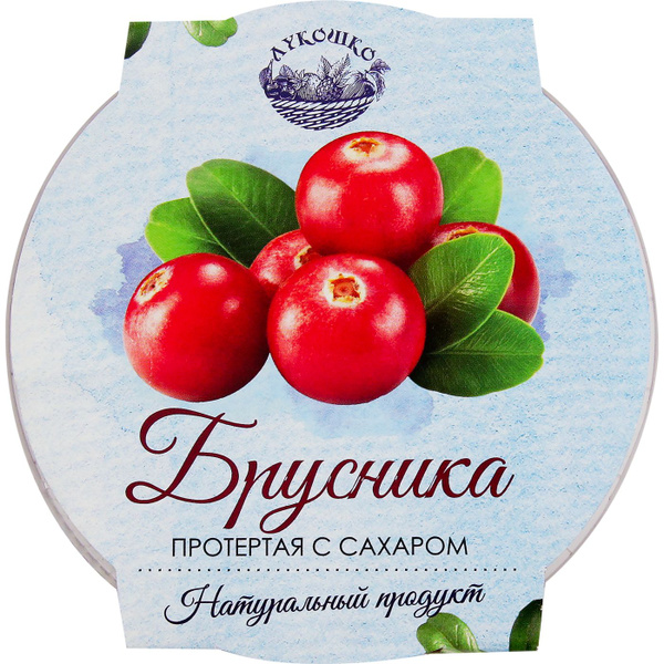 Брусника ЛУКОШКО протертая с сахаром, 200г - купить с доставкой по ...