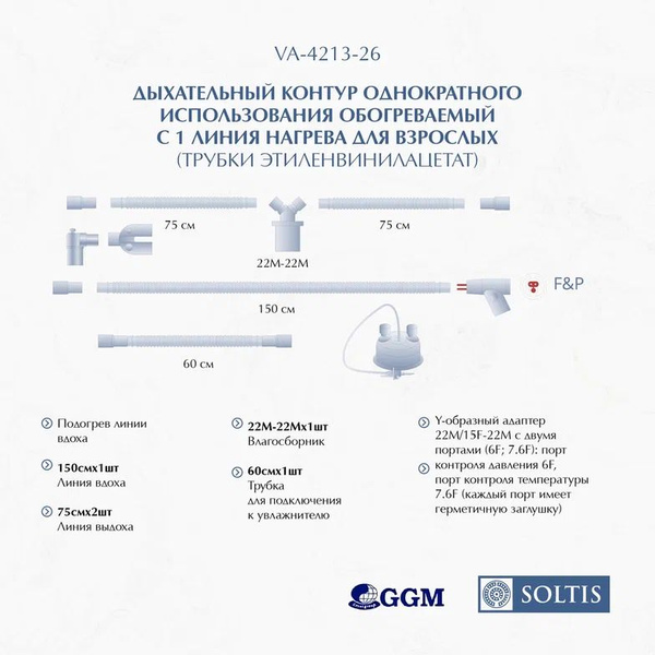 Гибкие соединители дыхательного контура с эндотрахеальной трубкой ...