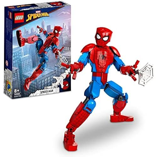 Фигурка Человека-паука LEGO Marvel, полностью подвижная игрушка ...