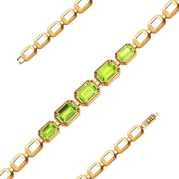 Золотой браслет DIAMANT-ONLINE с хризолитом 585 пробы - купить с ...