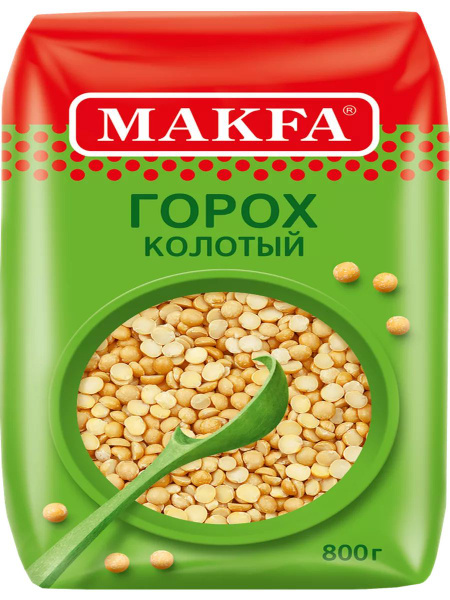Горох колотый MAKFA шлифованный, 800г купить на OZON по низкой цене ...