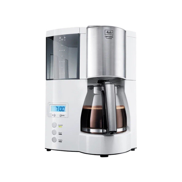 Кофеварка Melitta капельная Optima Glass Timer белая 1100 мл купить на ...