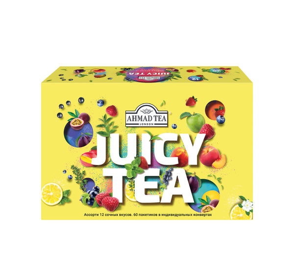 Чай в пакетиках Ahmad Tea, Джуси Ти Ассорти 12 вкусов, 60 шт - купить с ...