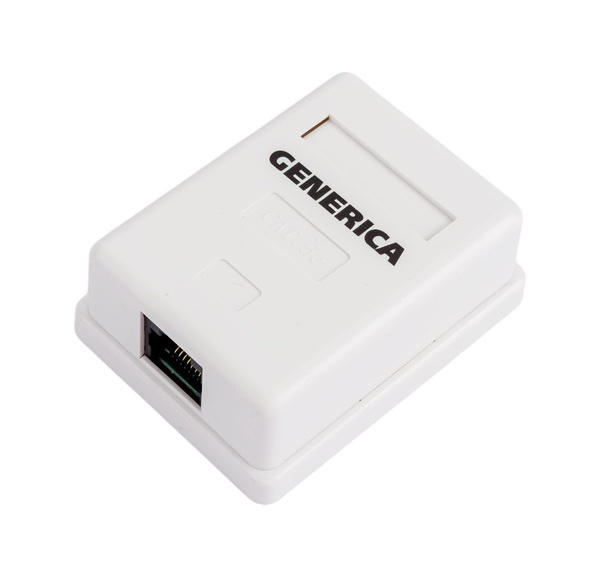 Информационная розетка GENERICA RJ45 кат.5е UTP 1 порт настенная CS2 ...