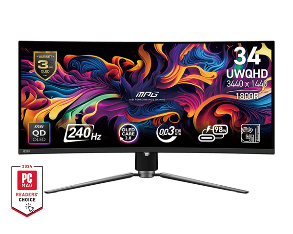 Характеристики MSI 34.18" Монитор Монитор MSI MPG 341CQPX QD-OLED Quasi ...