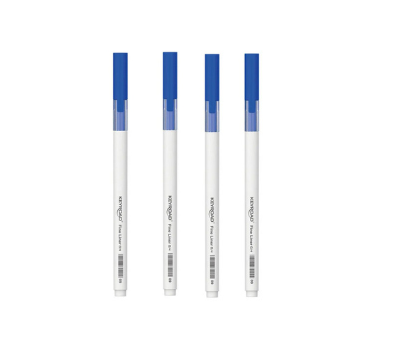 Ручка капиллярная KEYROAD Fineliner 0,4мм синяя, 4 шт - купить с ...