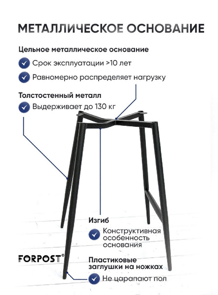 Основание для стула 25 барное - купить с доставкой по выгодным ценам в ...