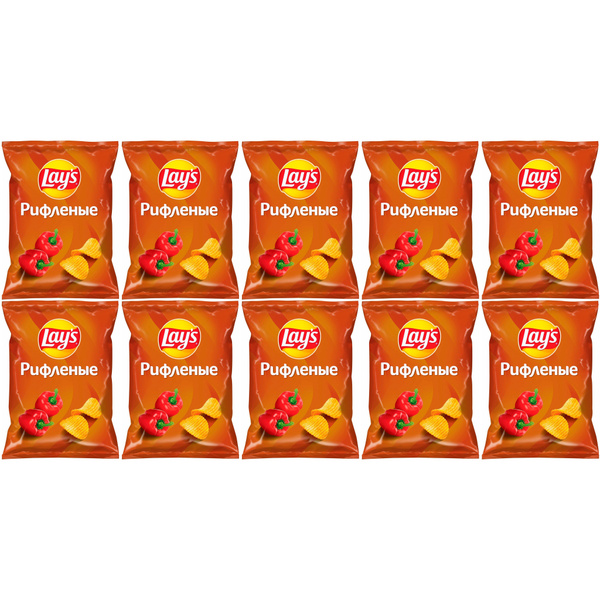 Чипсы картофельные Lay's паприка 140 г, набор: 10 штук купить на OZON ...